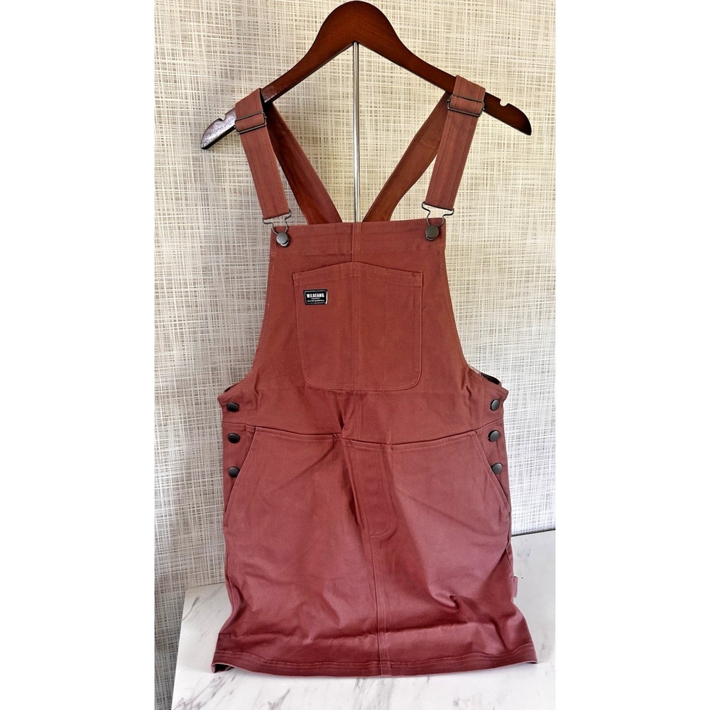 Wildfang The‎ Essential Skirtall Overall Dress Rose Brown Utility Small New DDD
